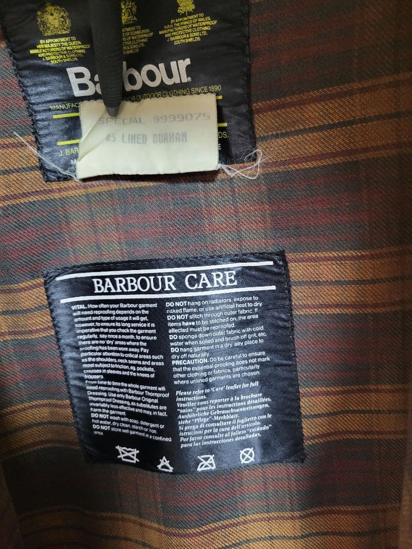 【希少/3ワラント】英国製 Barbour Durham バブアー ダーラム