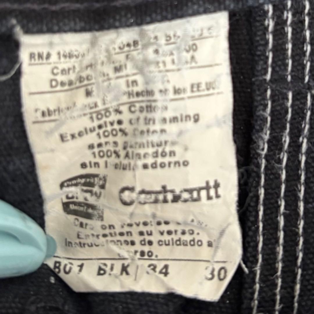 Carhartt カーハート ダブルニー ブラック USA製 W34 L30
