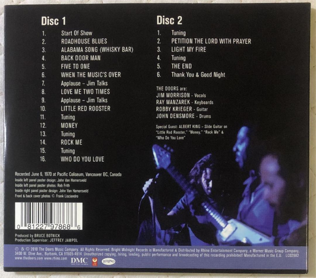 The Doors/ザ・ドアーズ/ Live in Vancouver 1970