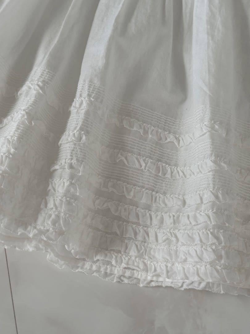 ピンクハウス綿ローンピコフリルたっぷりワンピース PINKHOUSE