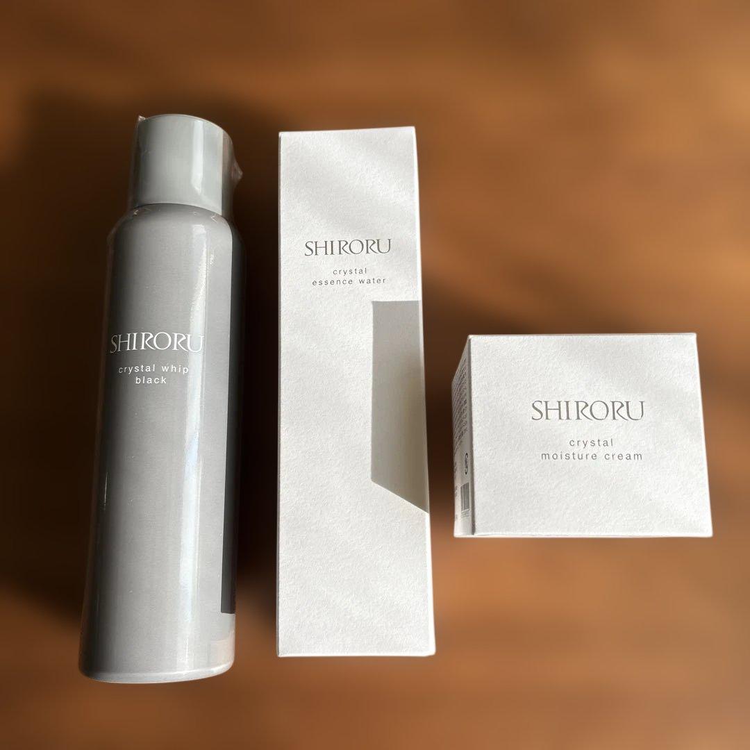 SHIRORU クリスタルホイップブラック　化粧水　クリーム　3点セット