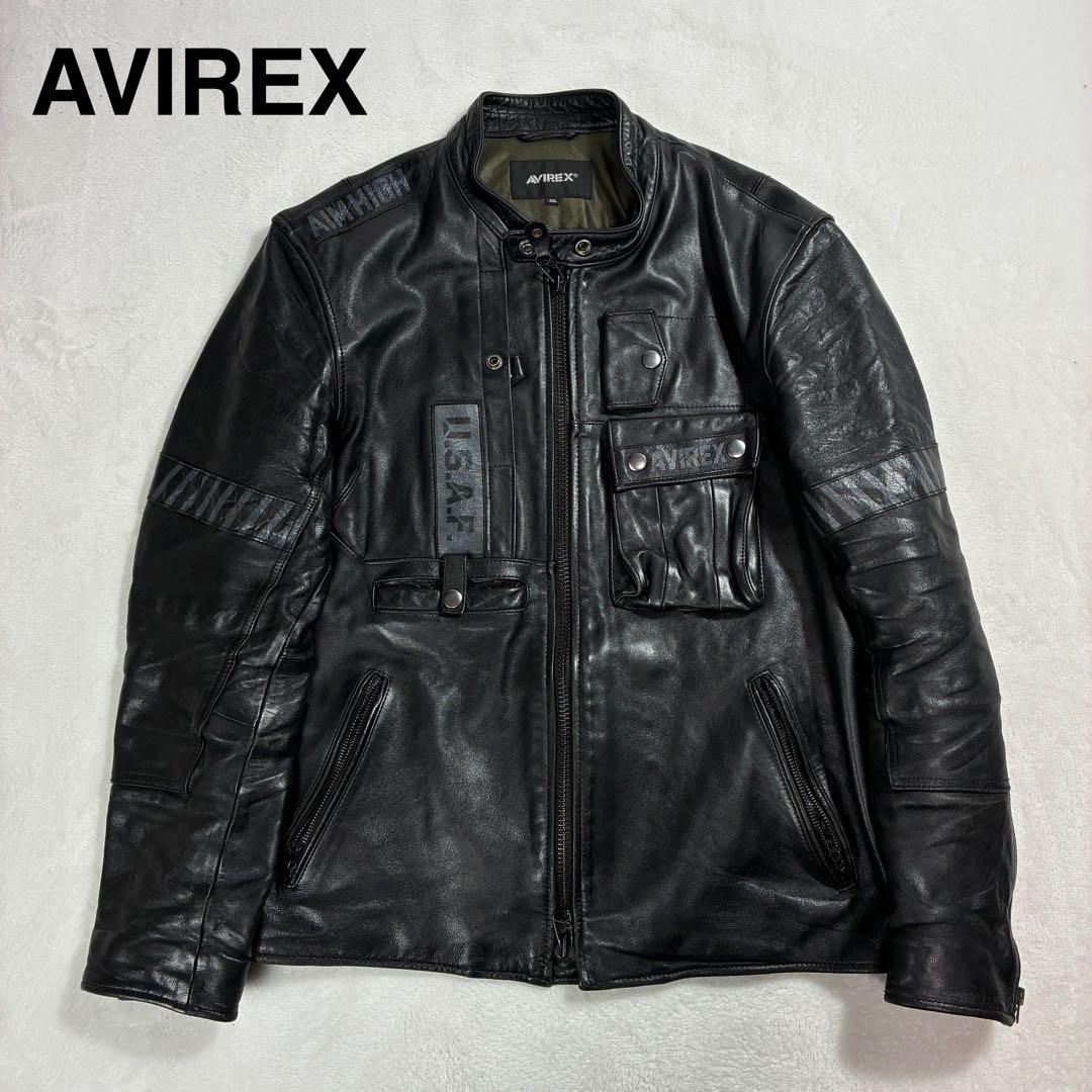 K*N様 入手困難✨アヴィレックス シングル ライダース レザージャケット 2X