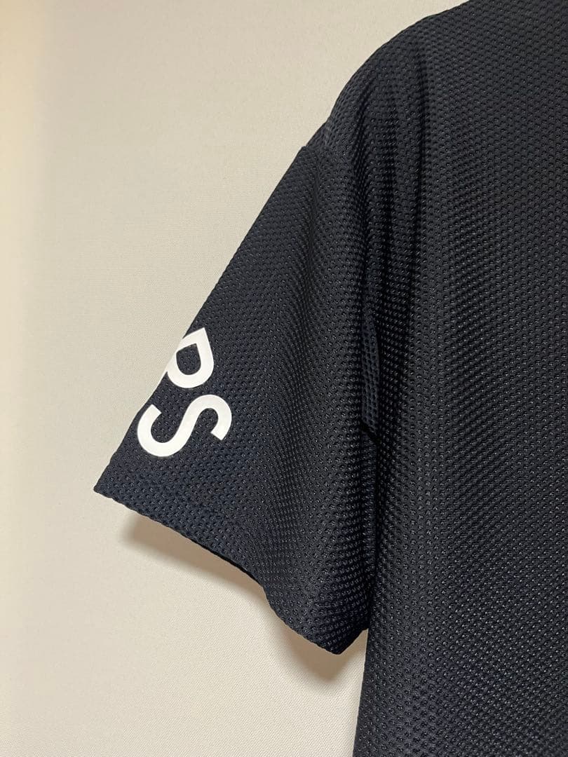 SY32 GOLF モックネックシャツ ワッフル ブラック サイズL