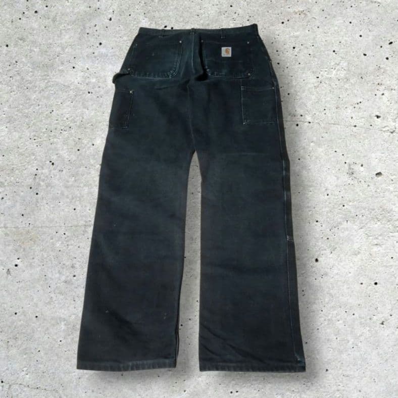 Carhartt ダブルニー BLACK USA製 ペンキ 雰囲気