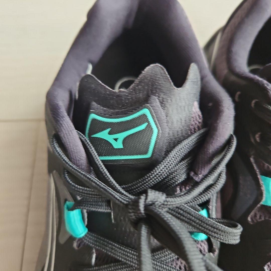 Mizuno バレーボールシューズ ブラック/グレー/ターコイズ　25センチ