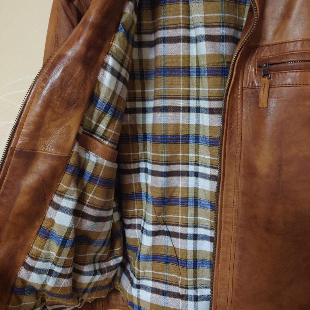 Ashwood luxury レザー ジャケット 革ジャン L ブラウン 茶色
