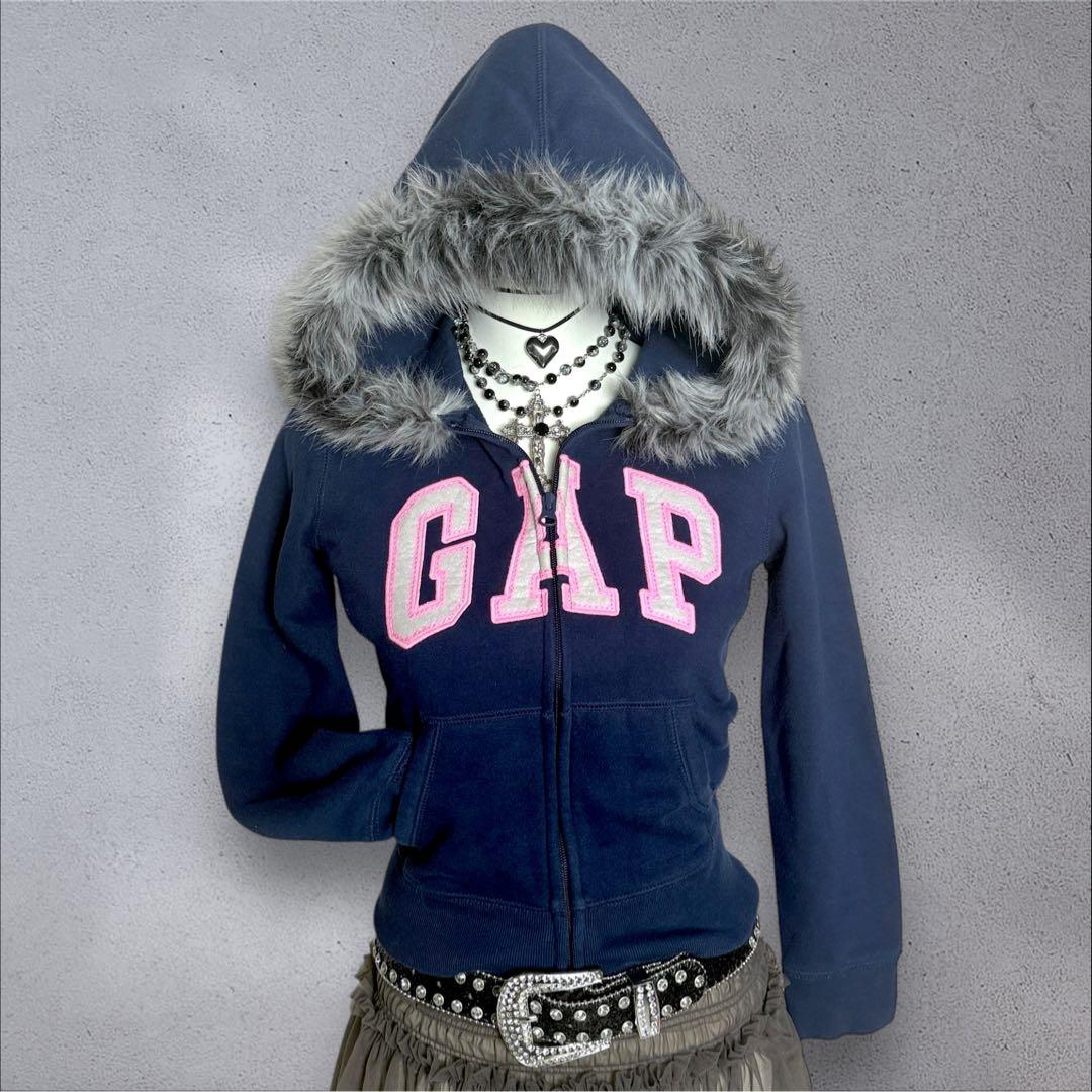y2k 00s 平成ギャル GAP ファージップパーカー hoodie old
