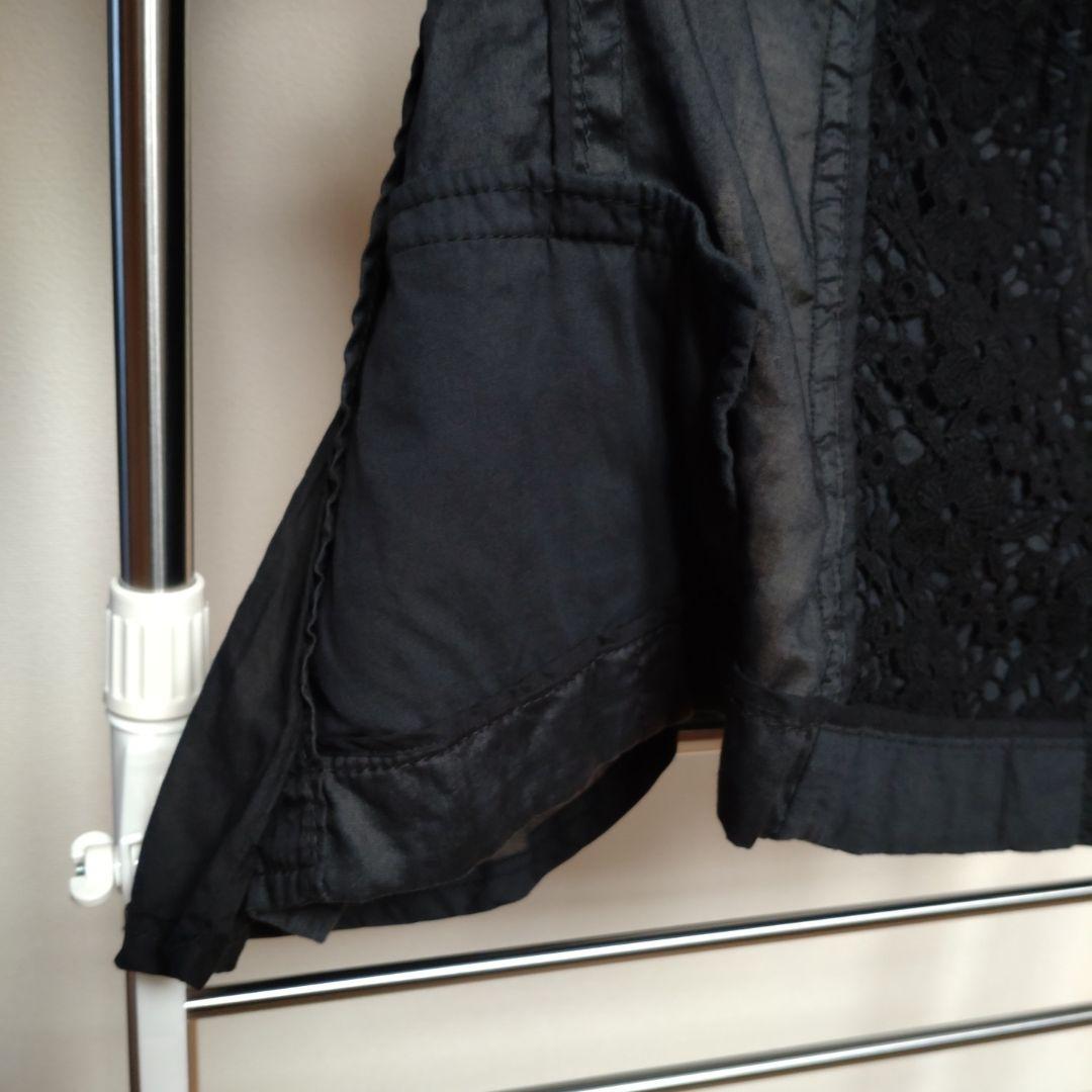 tricot COMME des GARÇONS ブラック麻のジャケット