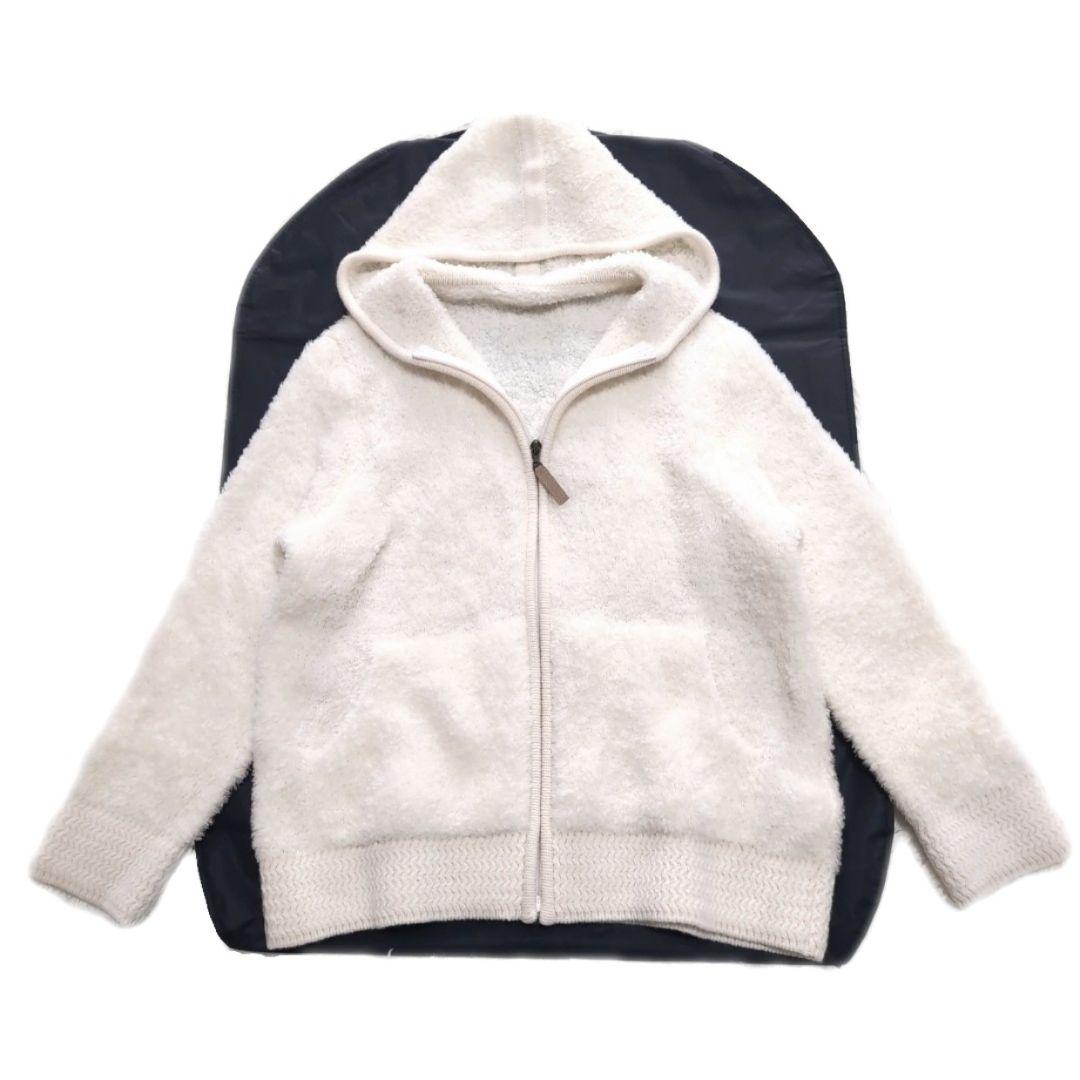 【現行品】レリアンプラスハウス ニットパーカー　13+　XL アイボリー　ウール