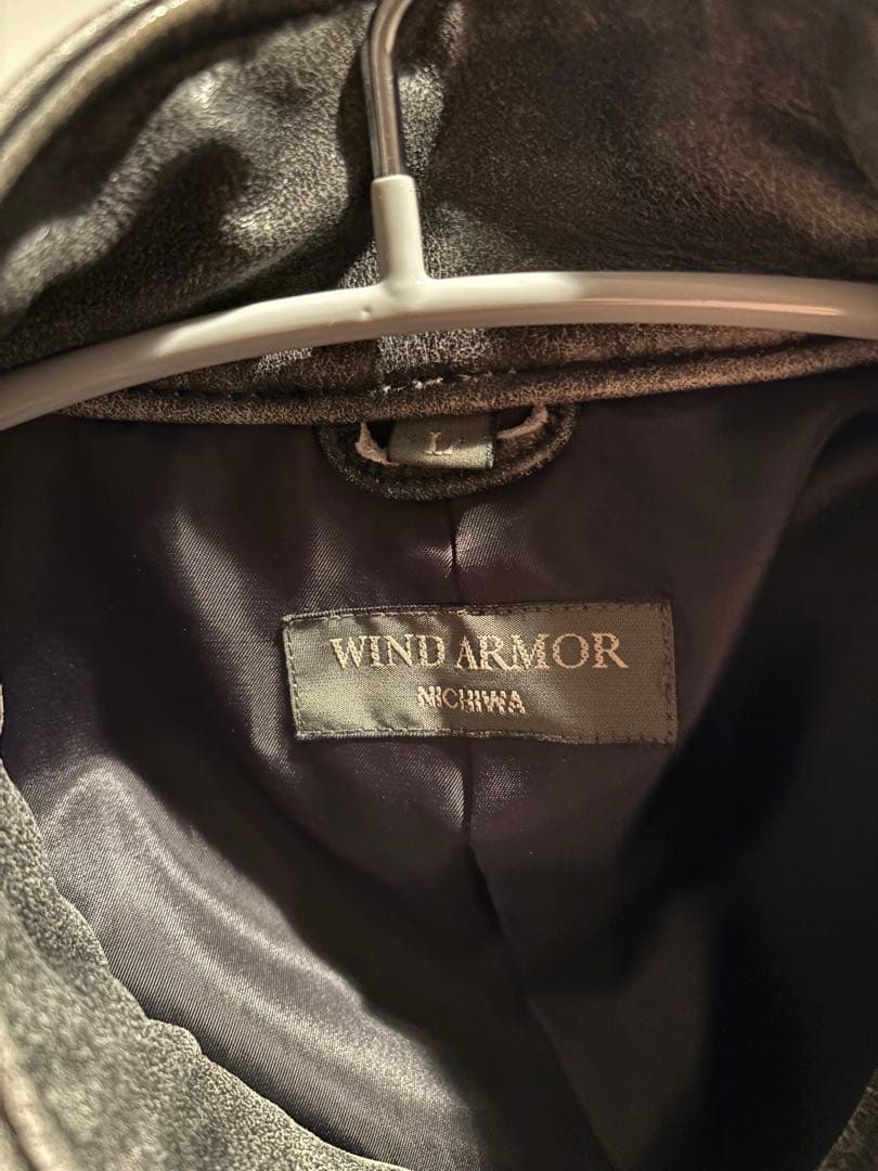 WIND ARMOR NICHIWA グレー レザージャケット