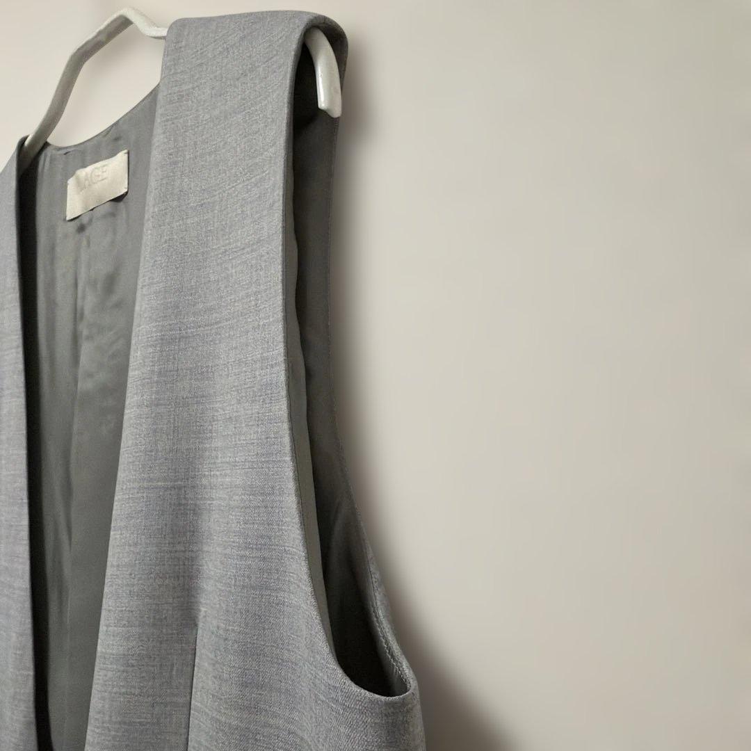 美品 24SS PLAGE プラージュ WO SE ベスト ジレ グレー