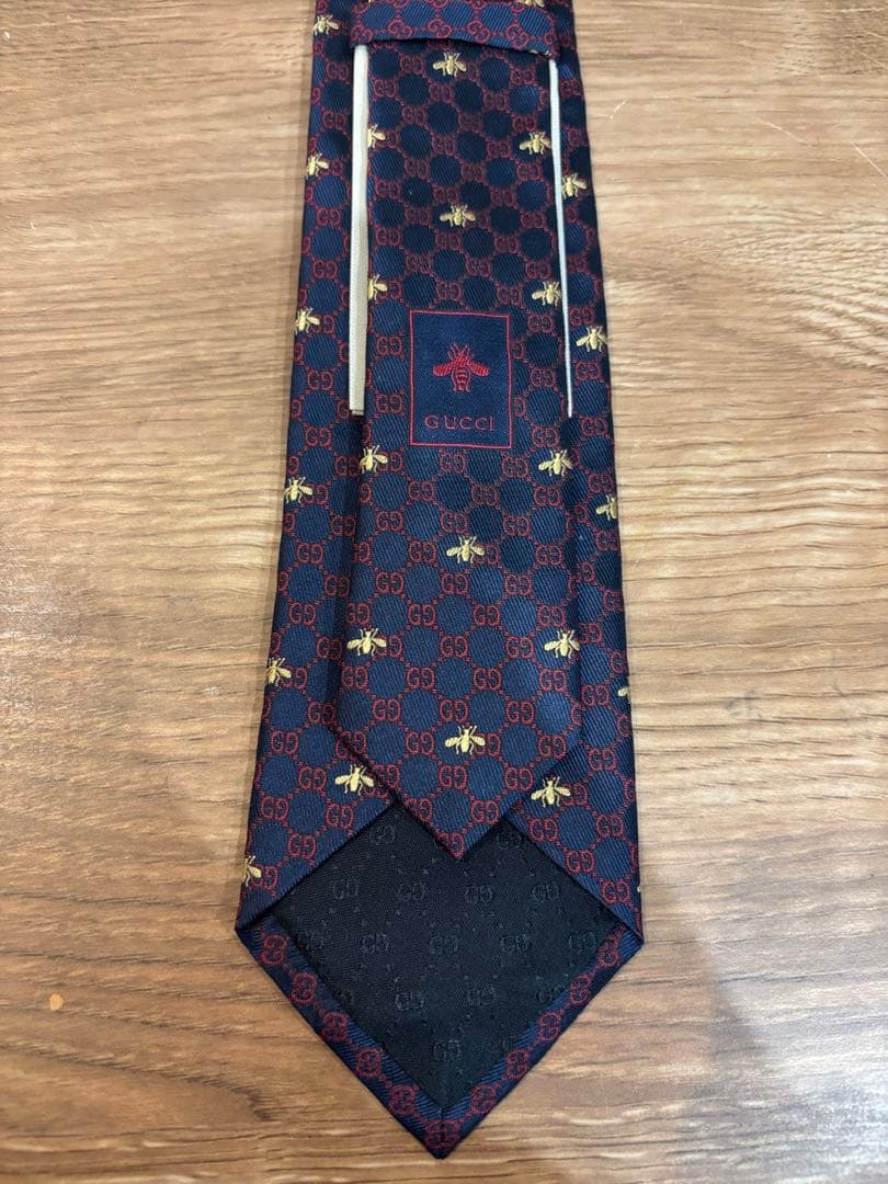【未使用】GUCCI ネクタイ GG柄 インターロッキングG 蜂bee 現行