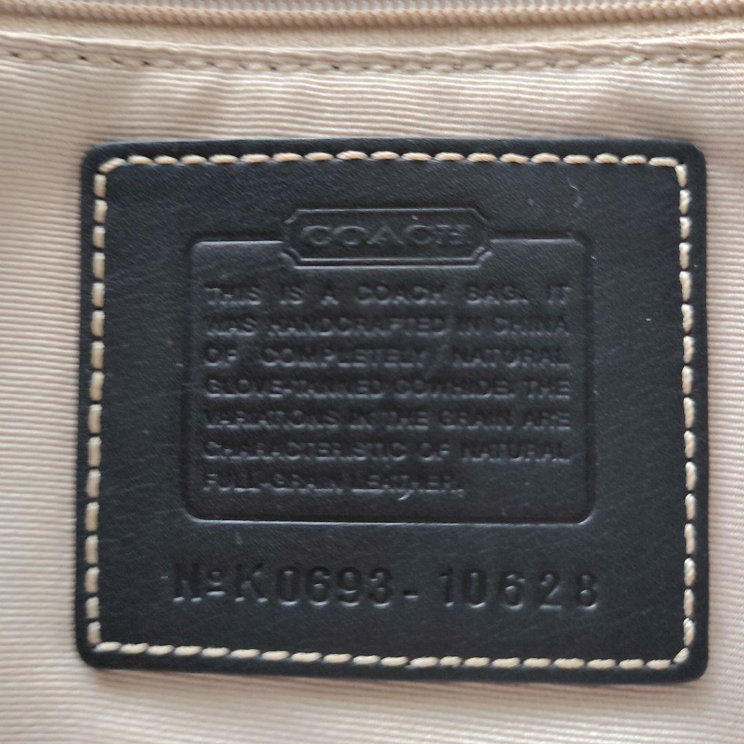 ◆美品　COACH　黒　レザーハンドバッグ◆