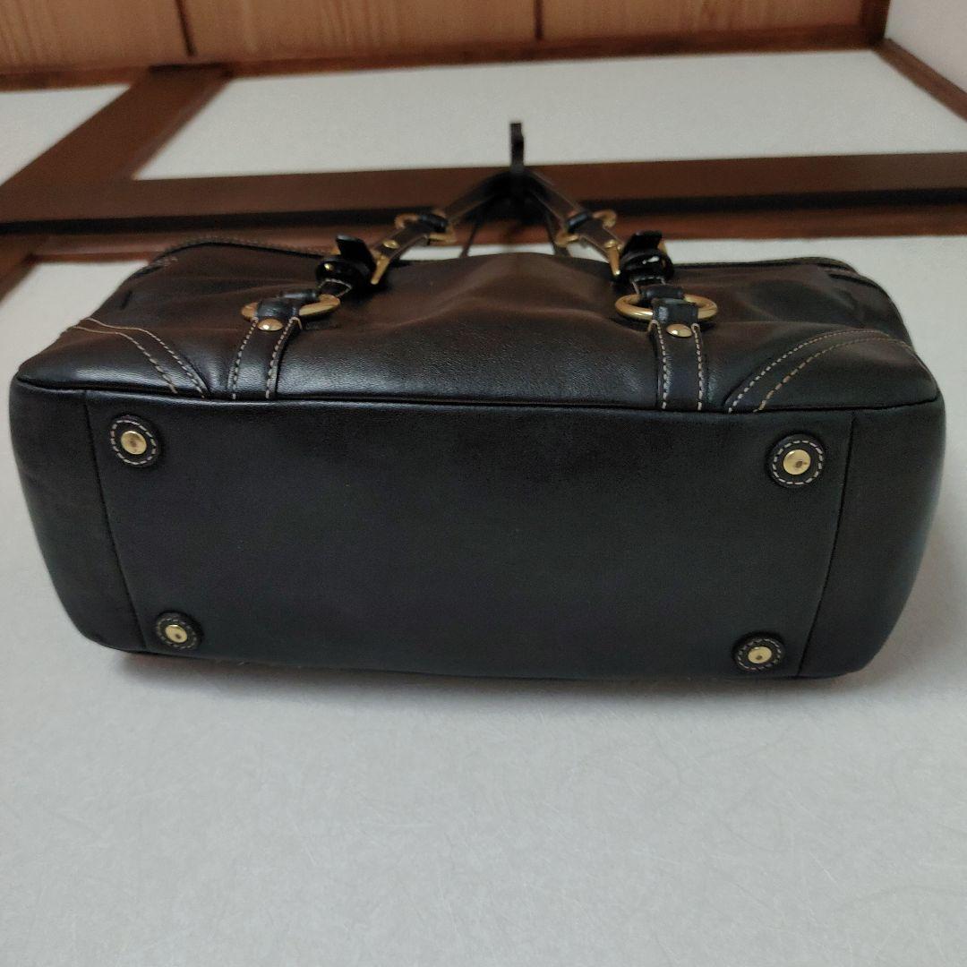 ◆美品　COACH　黒　レザーハンドバッグ◆