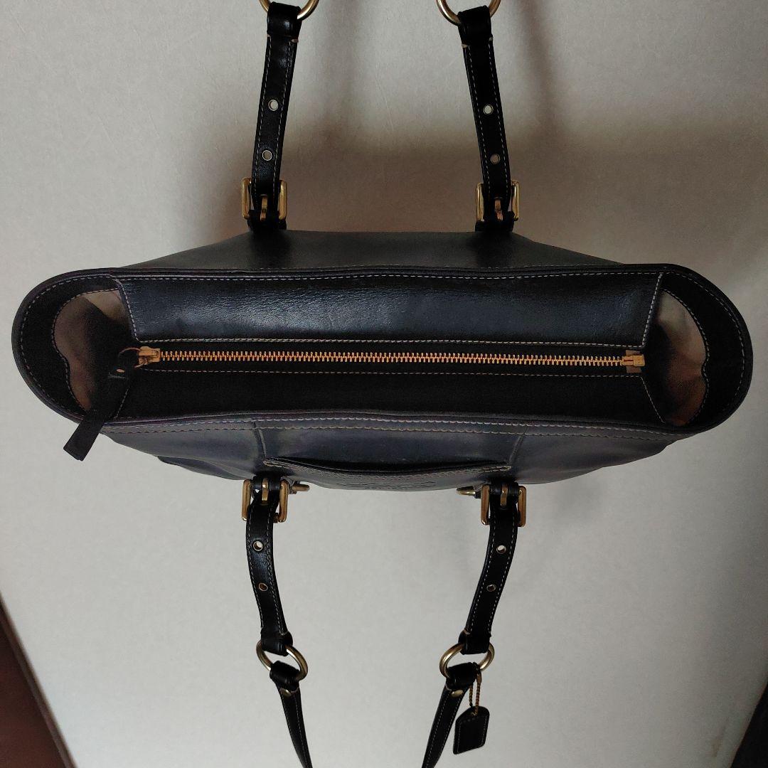 ◆美品　COACH　黒　レザーハンドバッグ◆