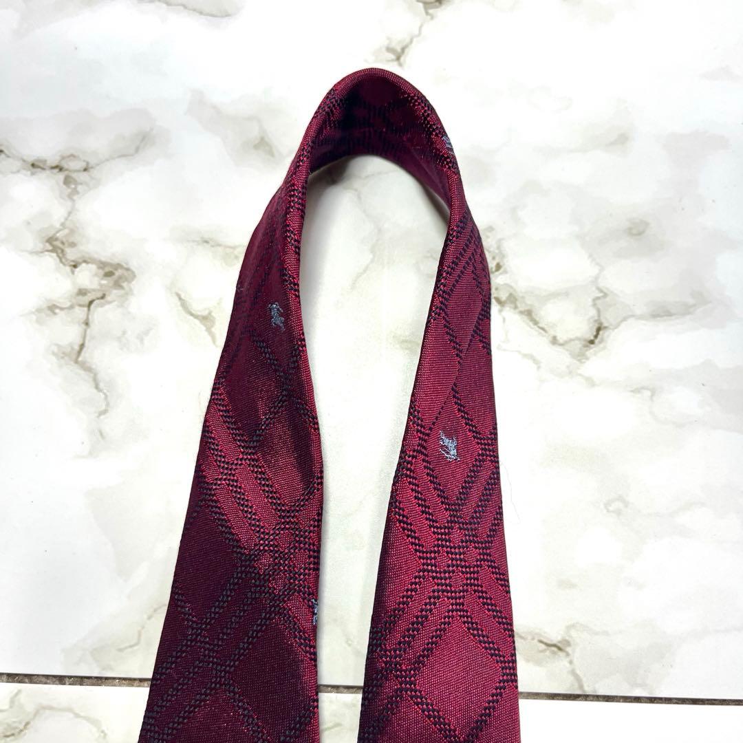 美品✨BURBERRY LONDON バーバリー　チェック　ホース　ネクタイ