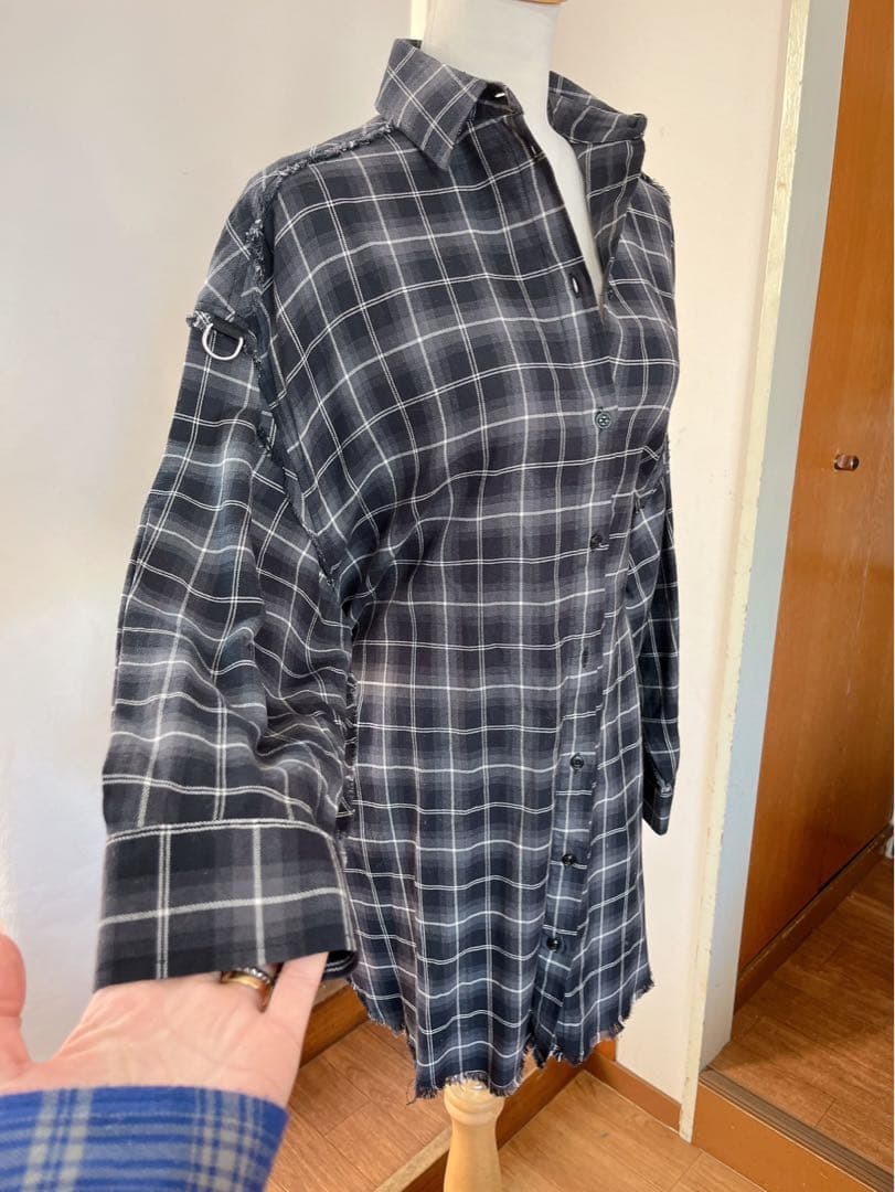 【未使用♡】DIESEL ジップアップコルセット付き　チェックシャツ　ワンピ