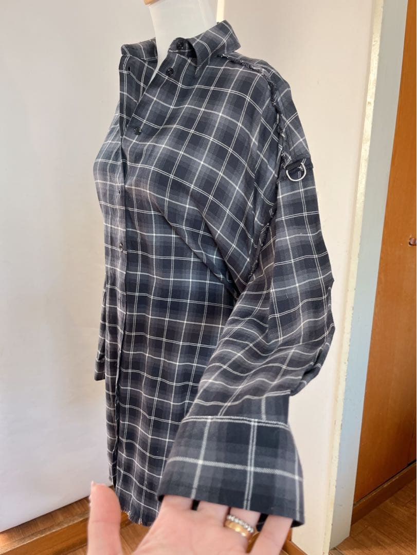 【未使用♡】DIESEL ジップアップコルセット付き　チェックシャツ　ワンピ