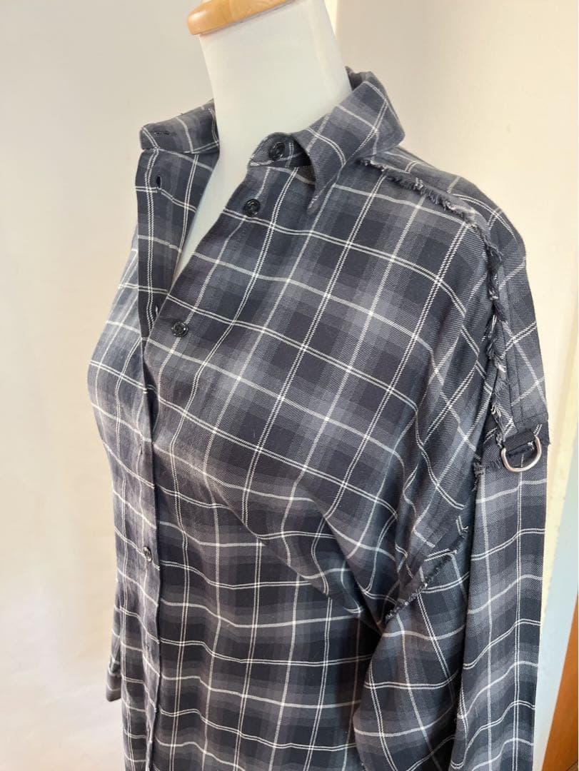 【未使用♡】DIESEL ジップアップコルセット付き　チェックシャツ　ワンピ