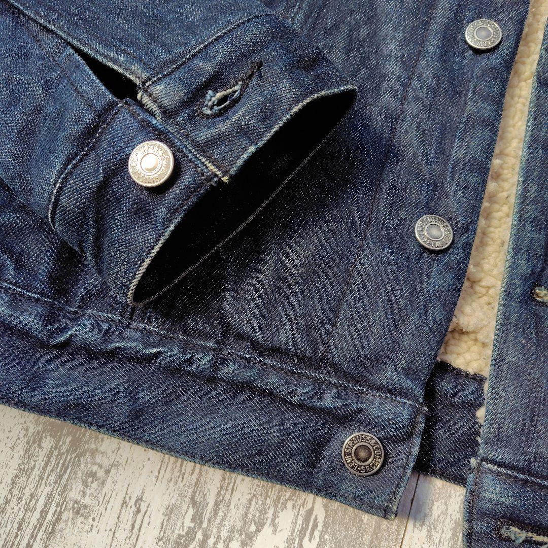 【美品】Levi's デニムボアジャケット Gジャン ダークブルー アウトドア