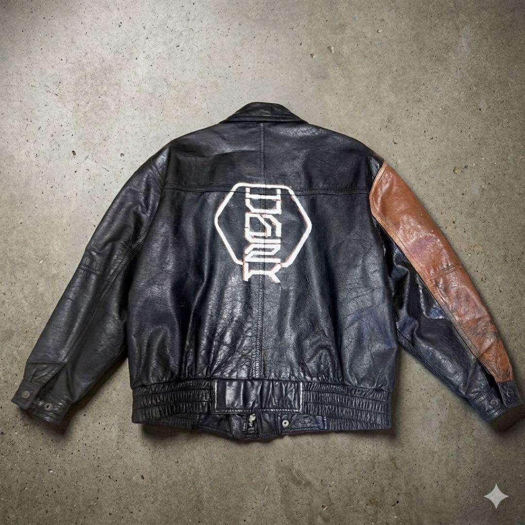 90’s “cyberpunk” custom leather jacket