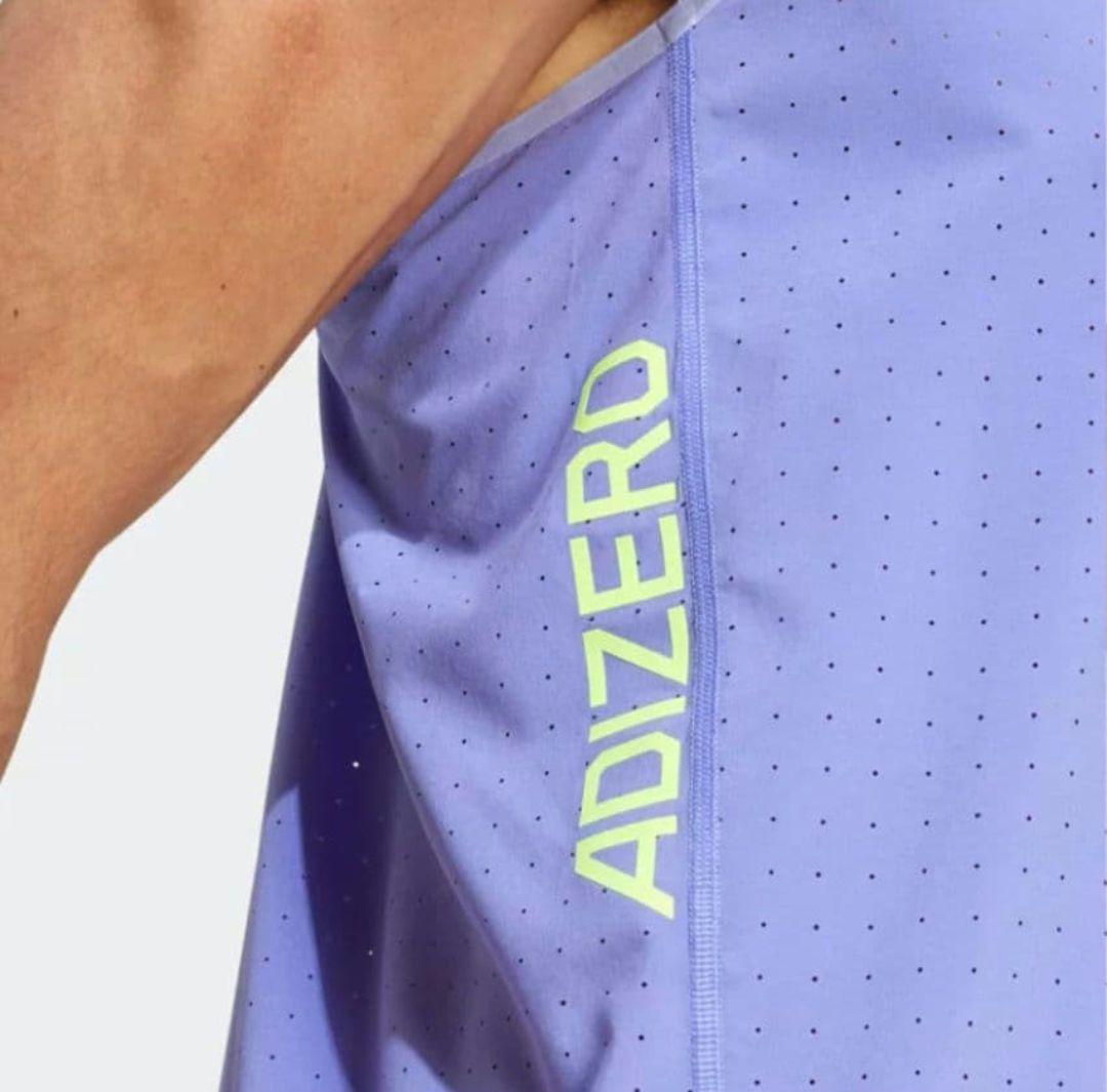 ■adidas ADIZERO シングレット 紫M アディゼロ タンクトップ■