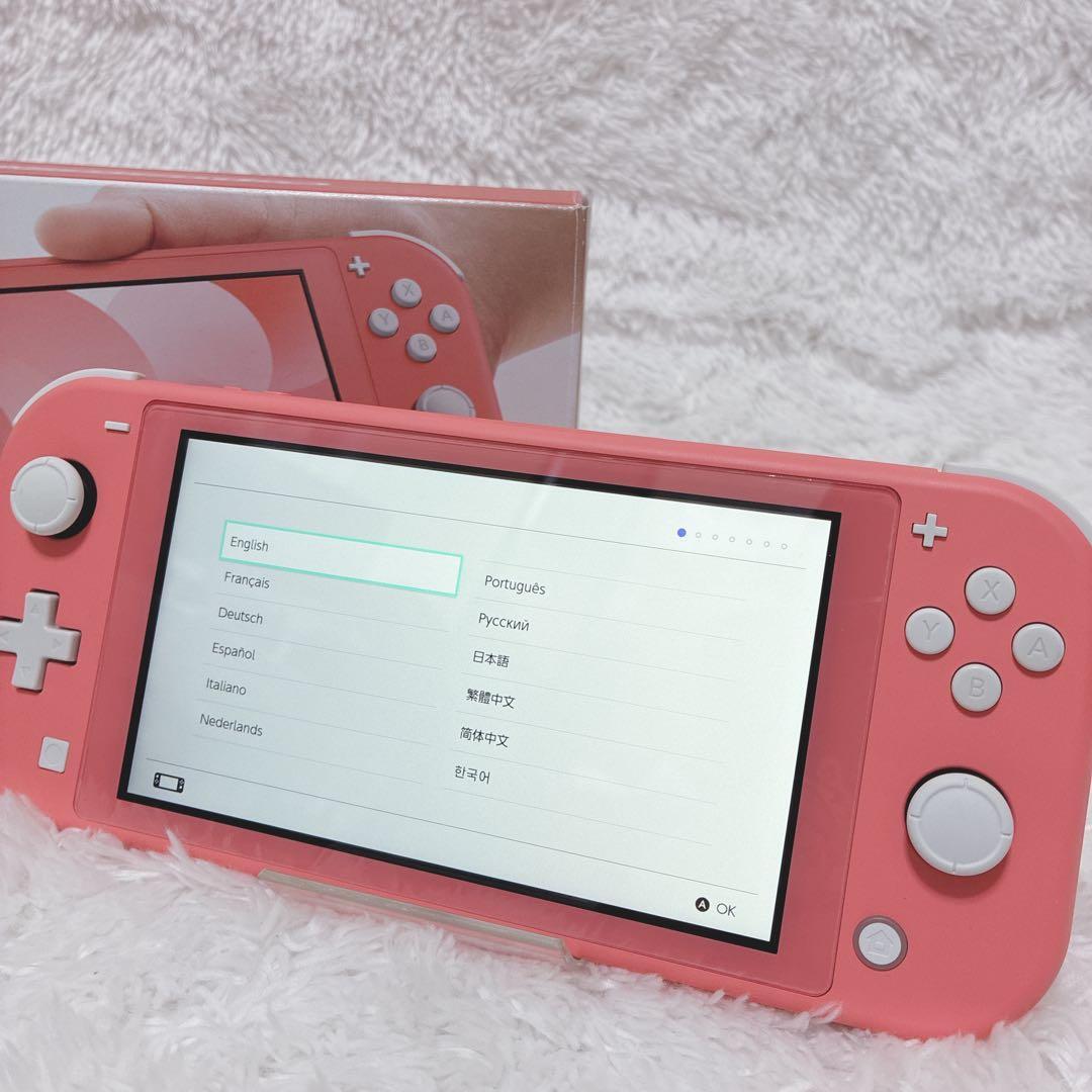 極美品　Nintendo Switch Lite ピンク 本体　箱付 動作確認済