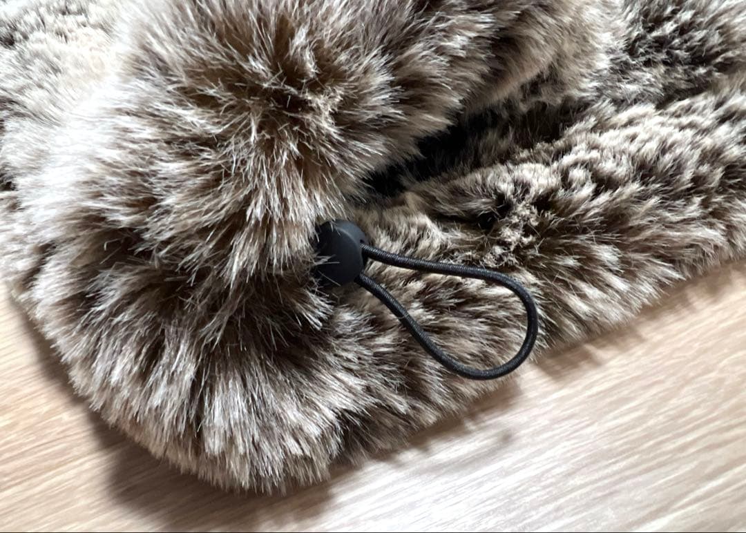 ZARA フェイクファー フーディジャケット ブラウン
