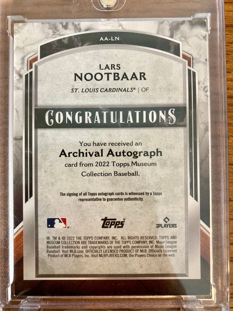 植*態様 25枚限定 topps 2022 ラーズ・ヌートバー 直筆サイン