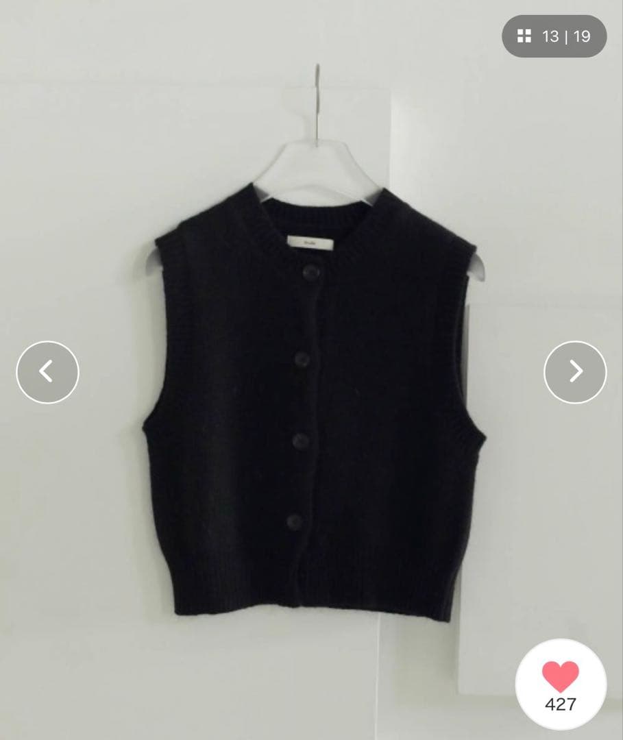 anuke Crewneck Botton Vest クルーネックボタンベスト
