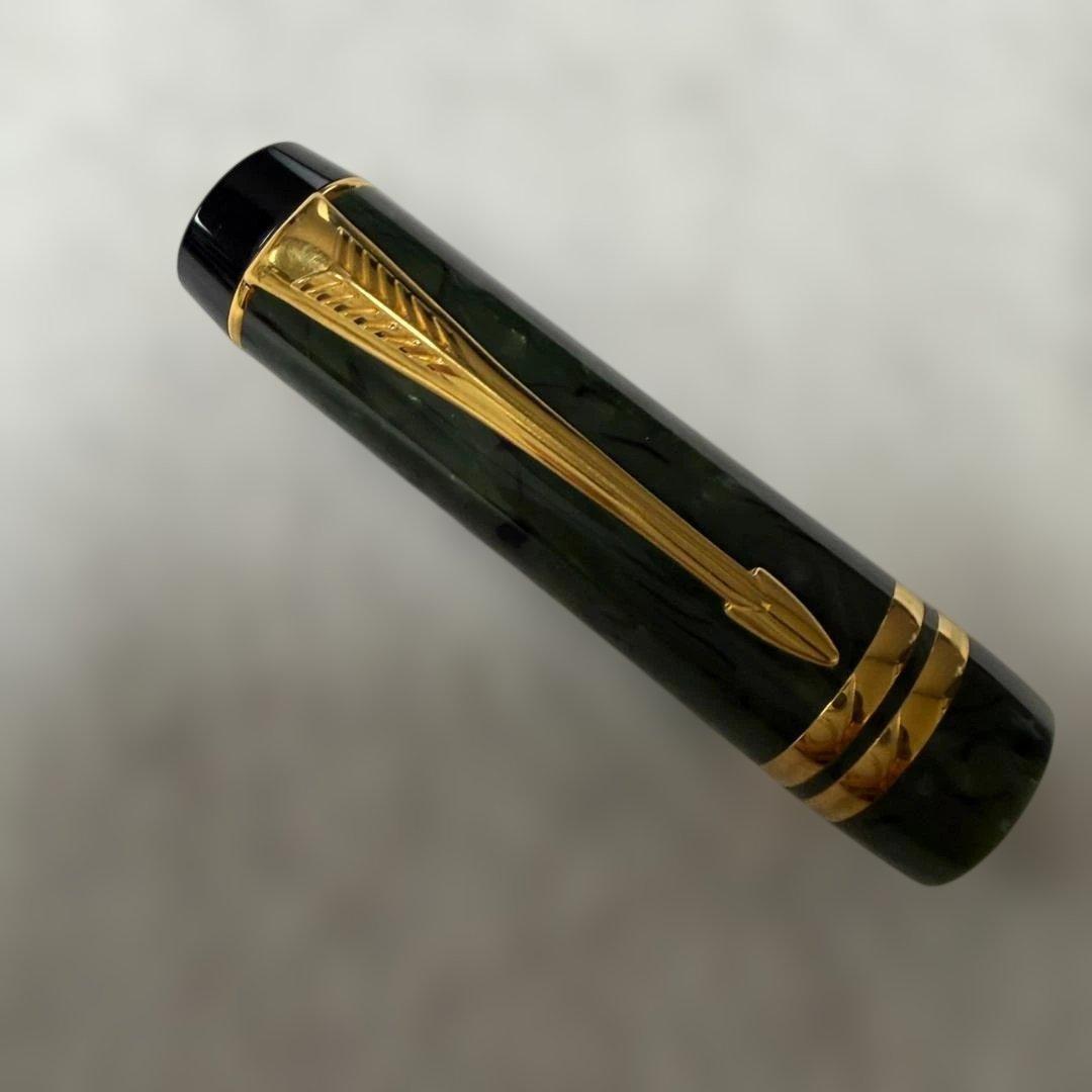 772927/万年筆 duofold parker 18k 750 緑 筆記用具