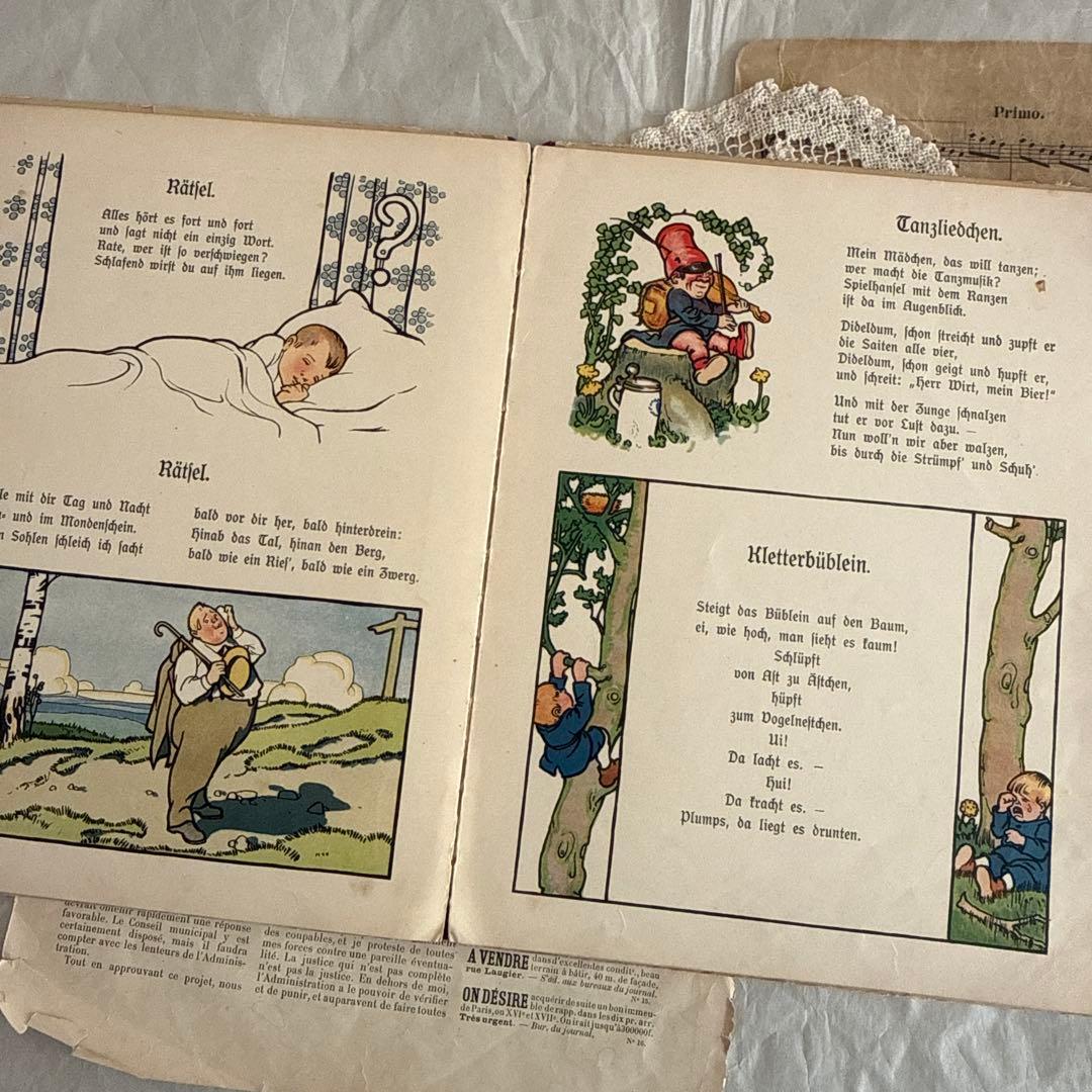 稀少アンティーク可愛い絵本caspariドイツ語　洋書ジャンクジャーナル古書