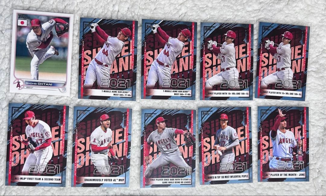 大谷翔平 topps 2021 MVP記念カード 12枚セット