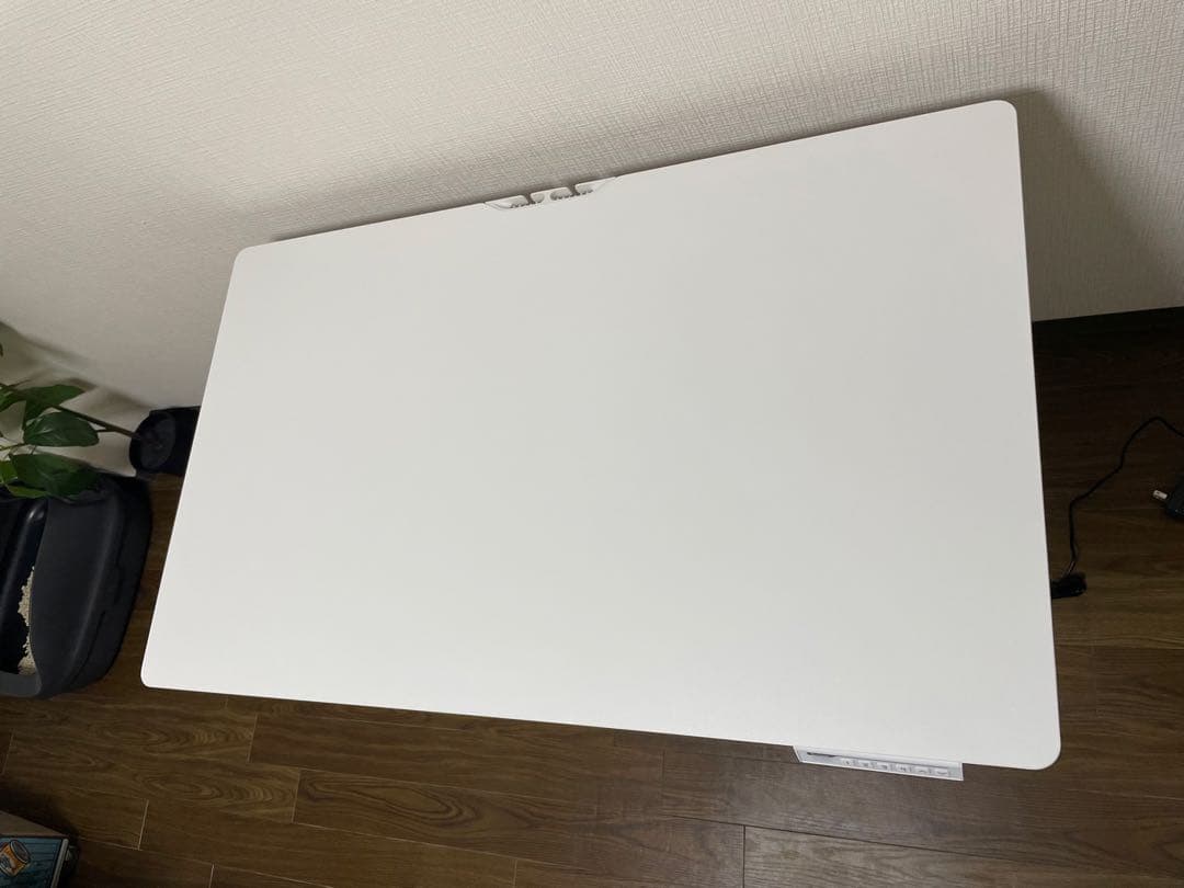 ErGear 電動 昇降デスク 一枚板　ホワイト　白