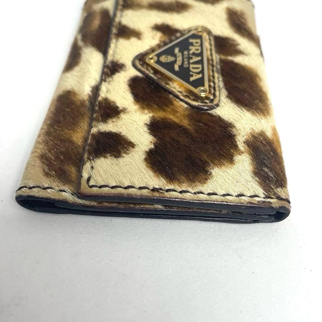 専用❗️箱タグ付き♡PRADA✨プラダ　レオパード柄　ヒョウ柄 6連キーケース