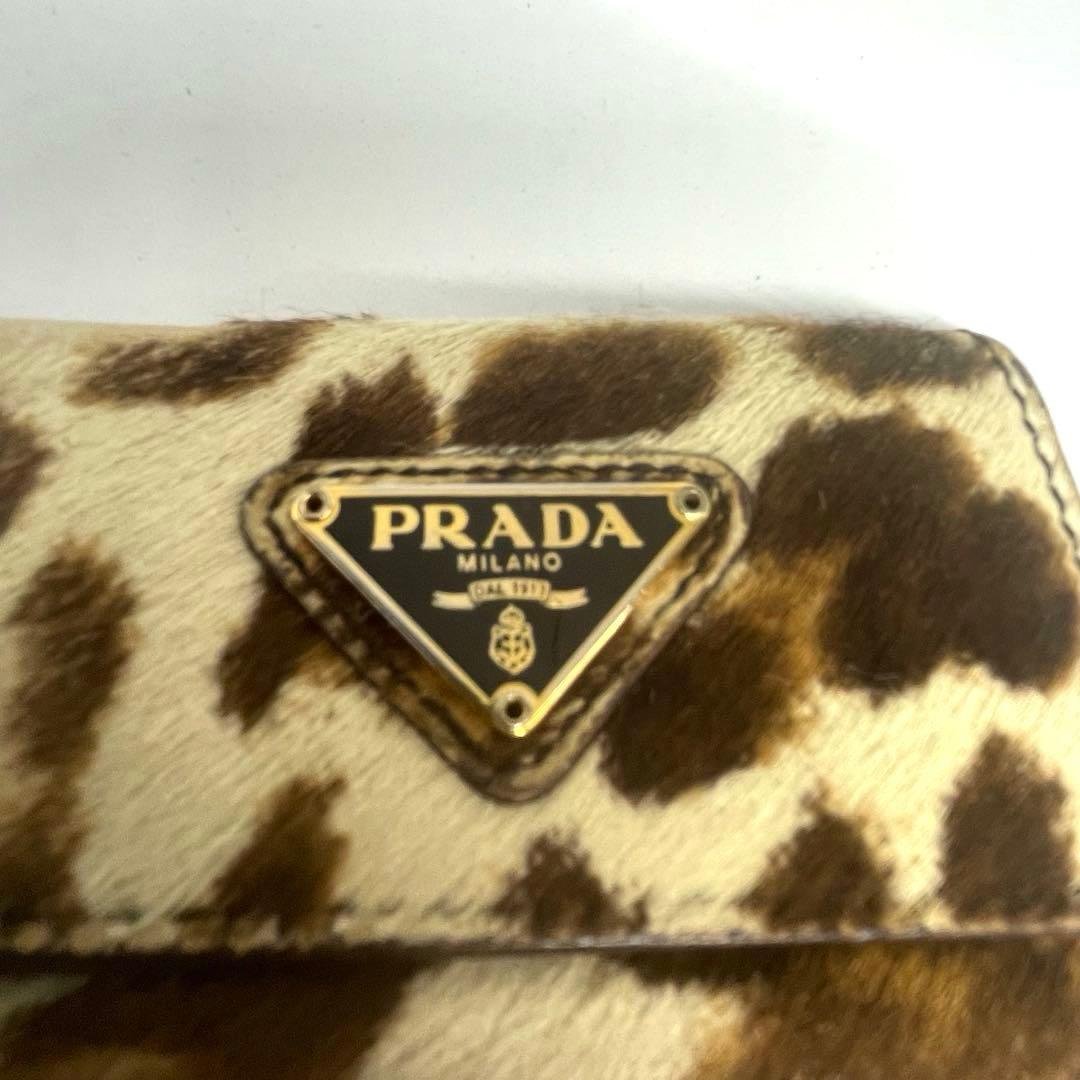 専用❗️箱タグ付き♡PRADA✨プラダ　レオパード柄　ヒョウ柄 6連キーケース