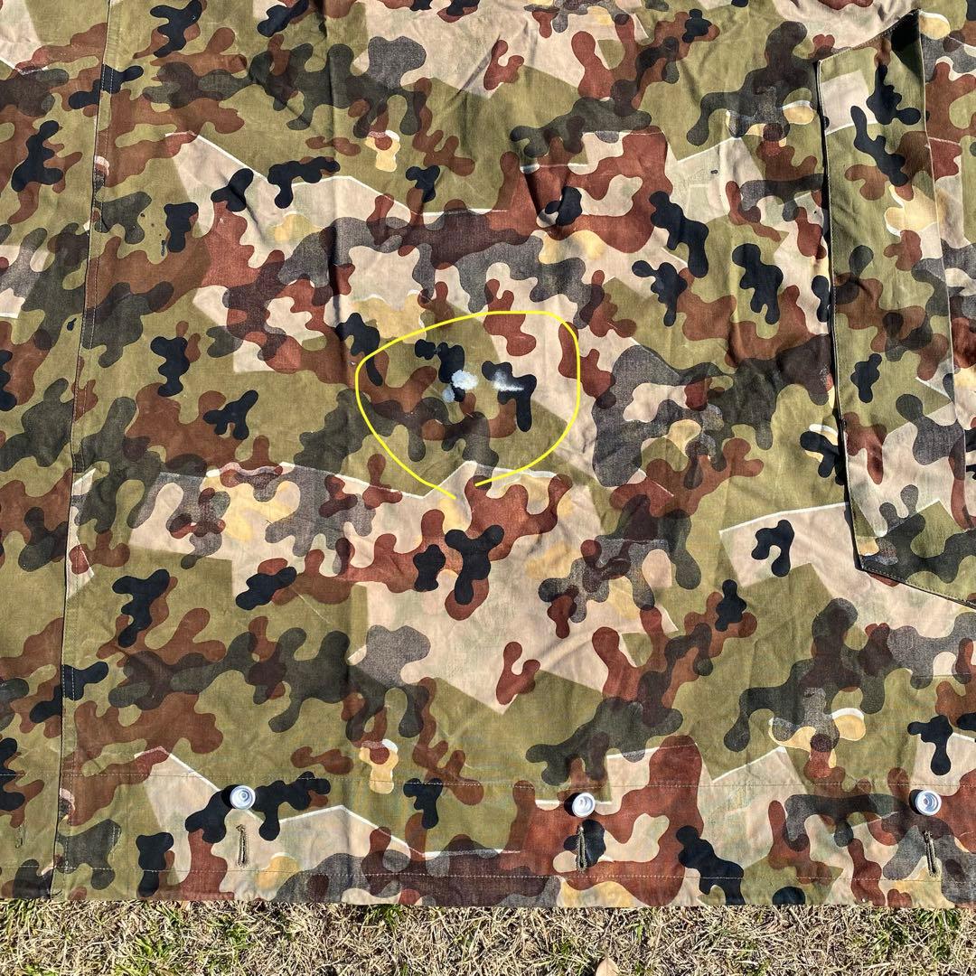 【激レア】ドイツ　軍幕　アメーバカモ　収納袋付　パップテント　ハーフ　１枚