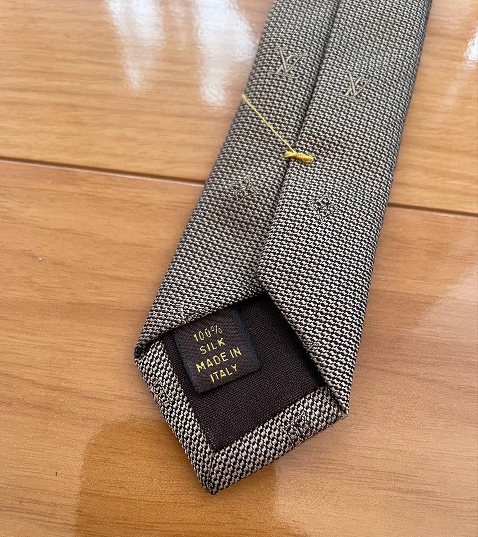 Louis Vuitton ルイヴィトン ネクタイ 定番　ゴールド系色