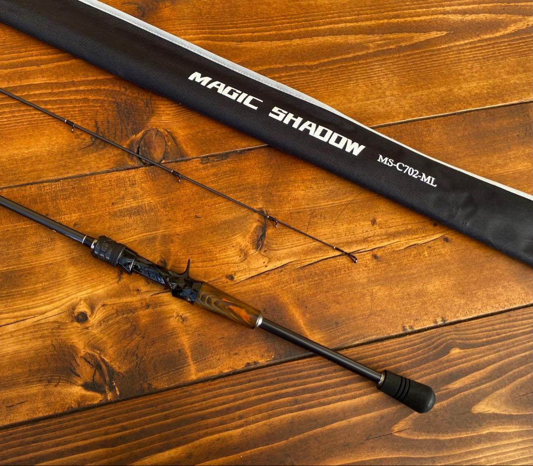 釣り竿セット　ベイトロッド　C702ML バスロッド　バス釣り　ウッドグリップ