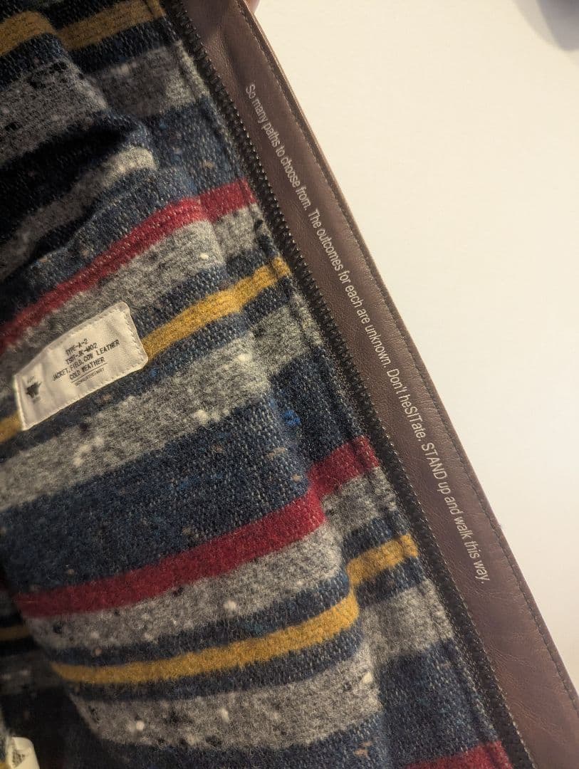 WTAPS A-2 レザージャケット クロスボーン スカルプリント 牛革