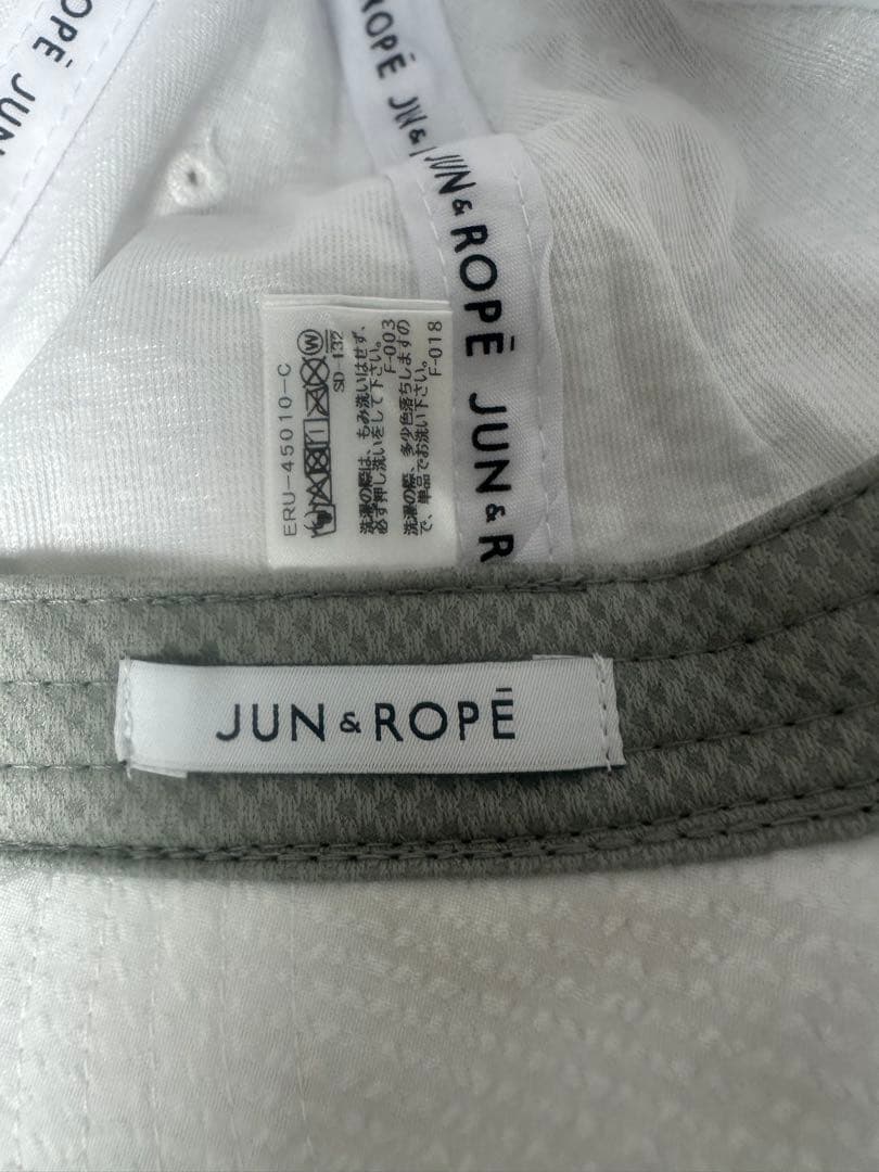 JUN&ROPE ホワイト バケットハット　日焼け対策◎
