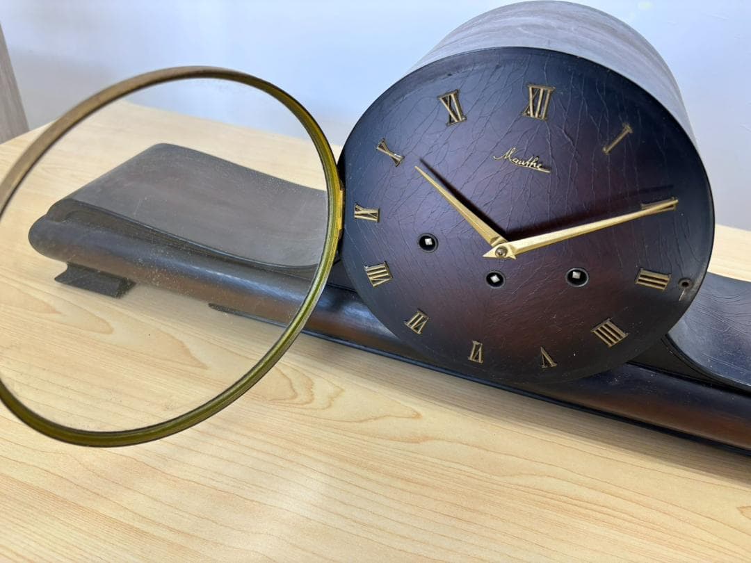 Mauthe アンティーク置き時計 ドイツ製 ジャンク品 インテリア レトロ