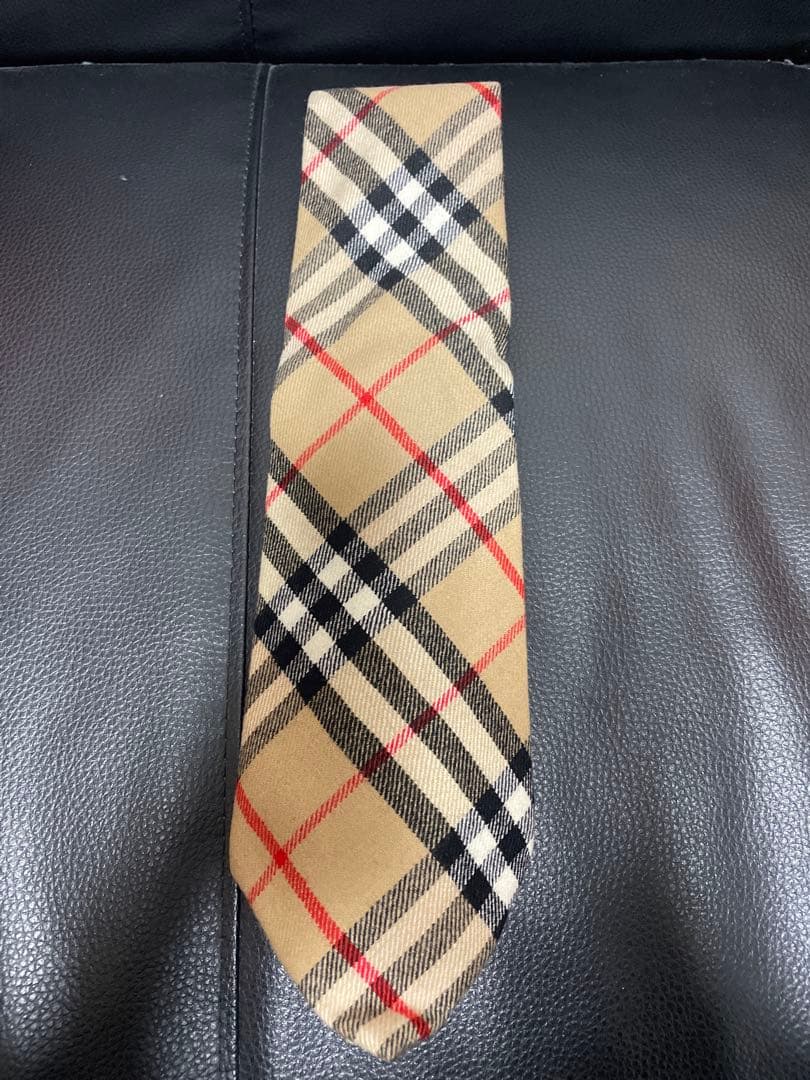 90s Burberry's チェック柄ウールネクタイ ノバチェック　バーバリー