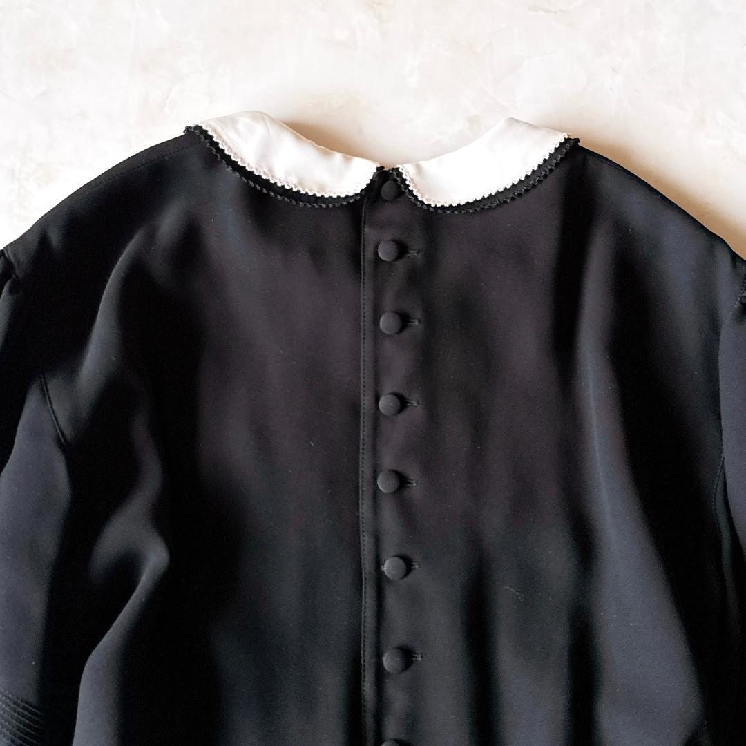 【美品★】KANEKO ISAO カネコイサオ 白襟ワンピース　マキシ丈 レース