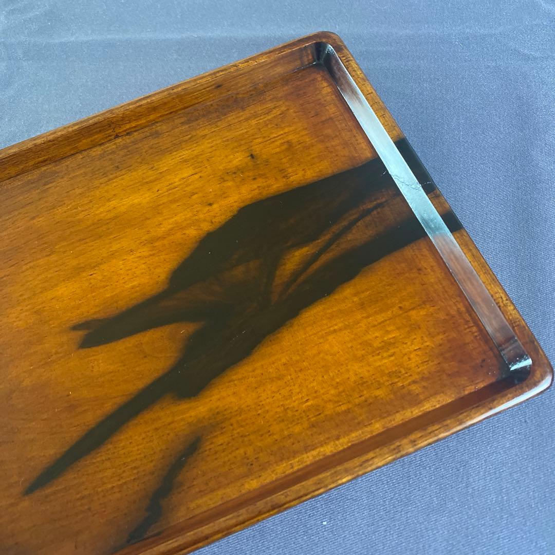 黒柿拭漆盆(くろがきふきうるしぼん) 219mm×184mm×17mm　№652