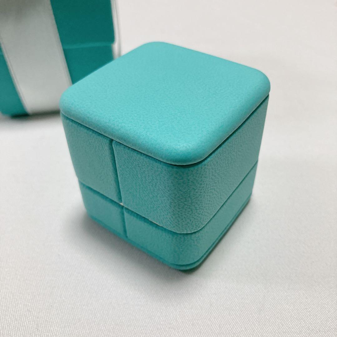 美品　ティファニー　リングケース　指輪入れ　空箱　リボン付き　ブルーボックス　A