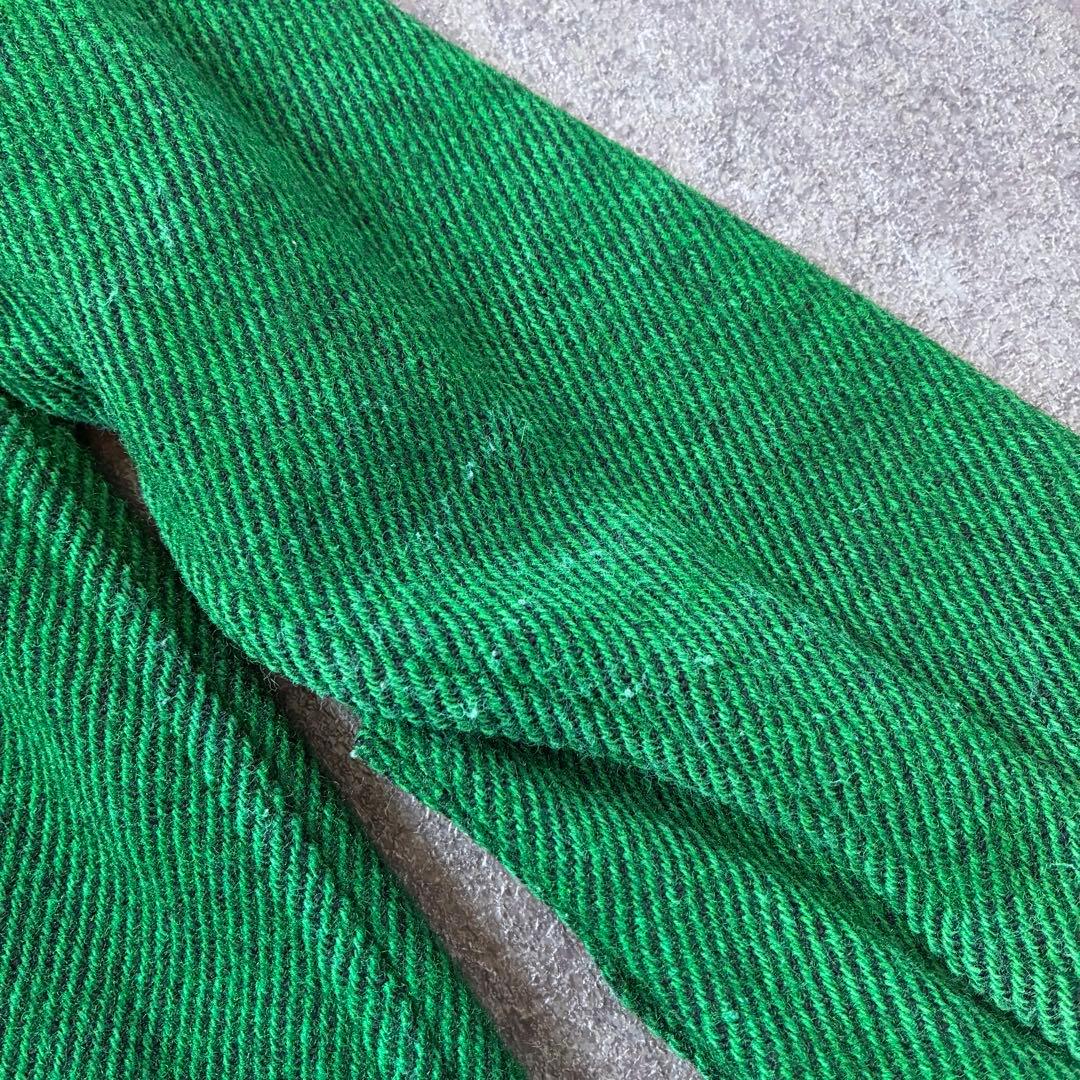 70s woolrich CPOシャツ グリーン S vintage 白タグ