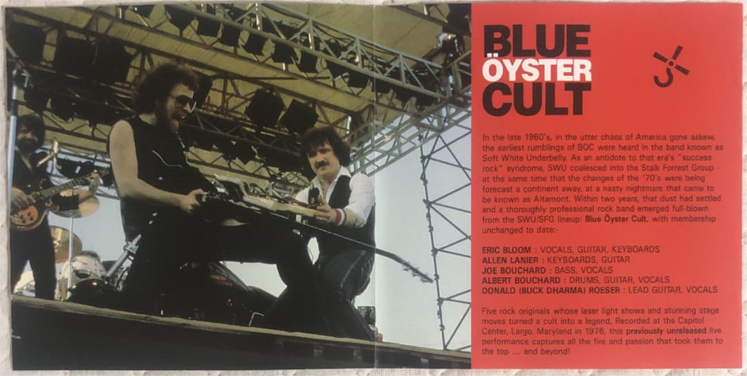 洋楽 BLUE OYSTER CULT/ LIVE 1976