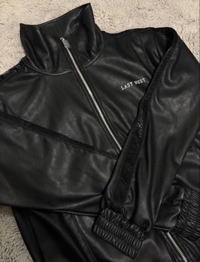 LAST NEST ブラックレザージャケット　希少　XL