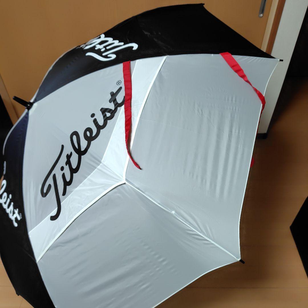 新品未使用　Titleist ゴルフ傘 黒/白　傘幅１５０ｃｍ